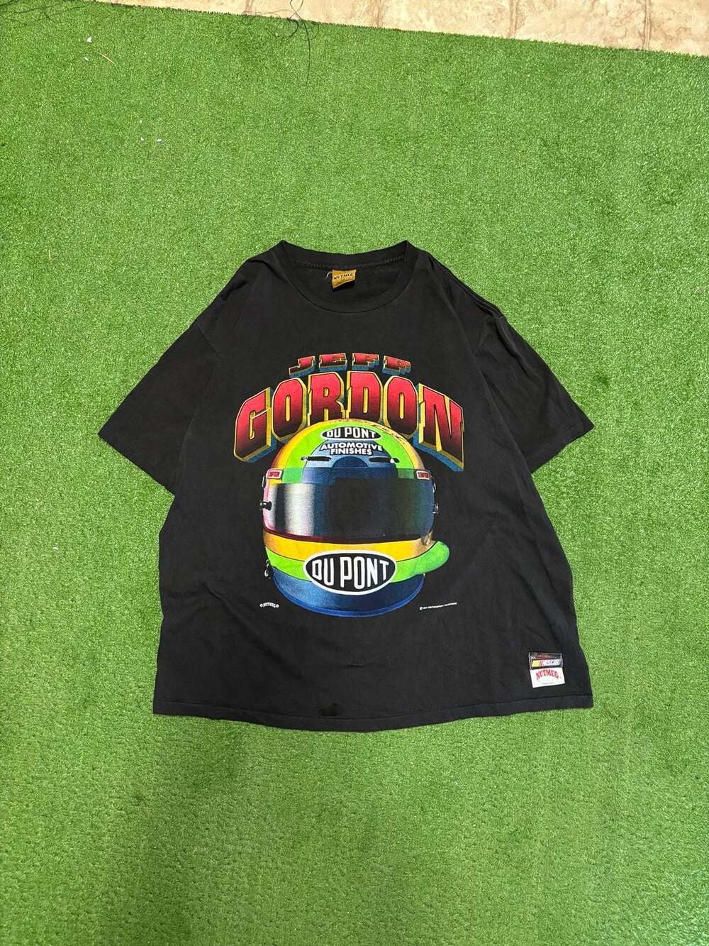 Vintage 1994 Single Stitch Jeff Gordon USA Made NASCAR Nutmeg Mills T-Shirt XL - Picture 1 of 8
